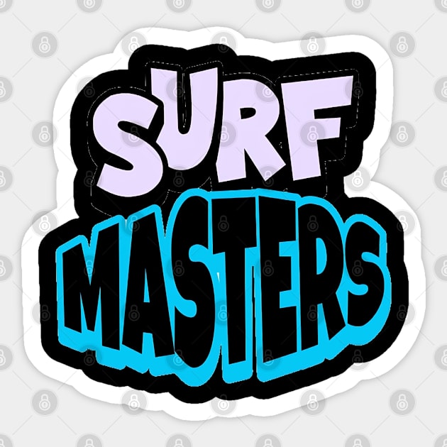 Surf Masters , Hello Summer Vintage Funny Surfer Riding Surf Surfing Lover Gifts Sticker by Customo